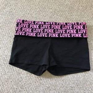 Pink VS fold over shorts